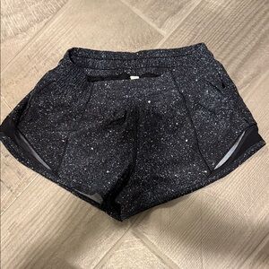 Lululemon Athletica Black Speckled Athletic Shorts